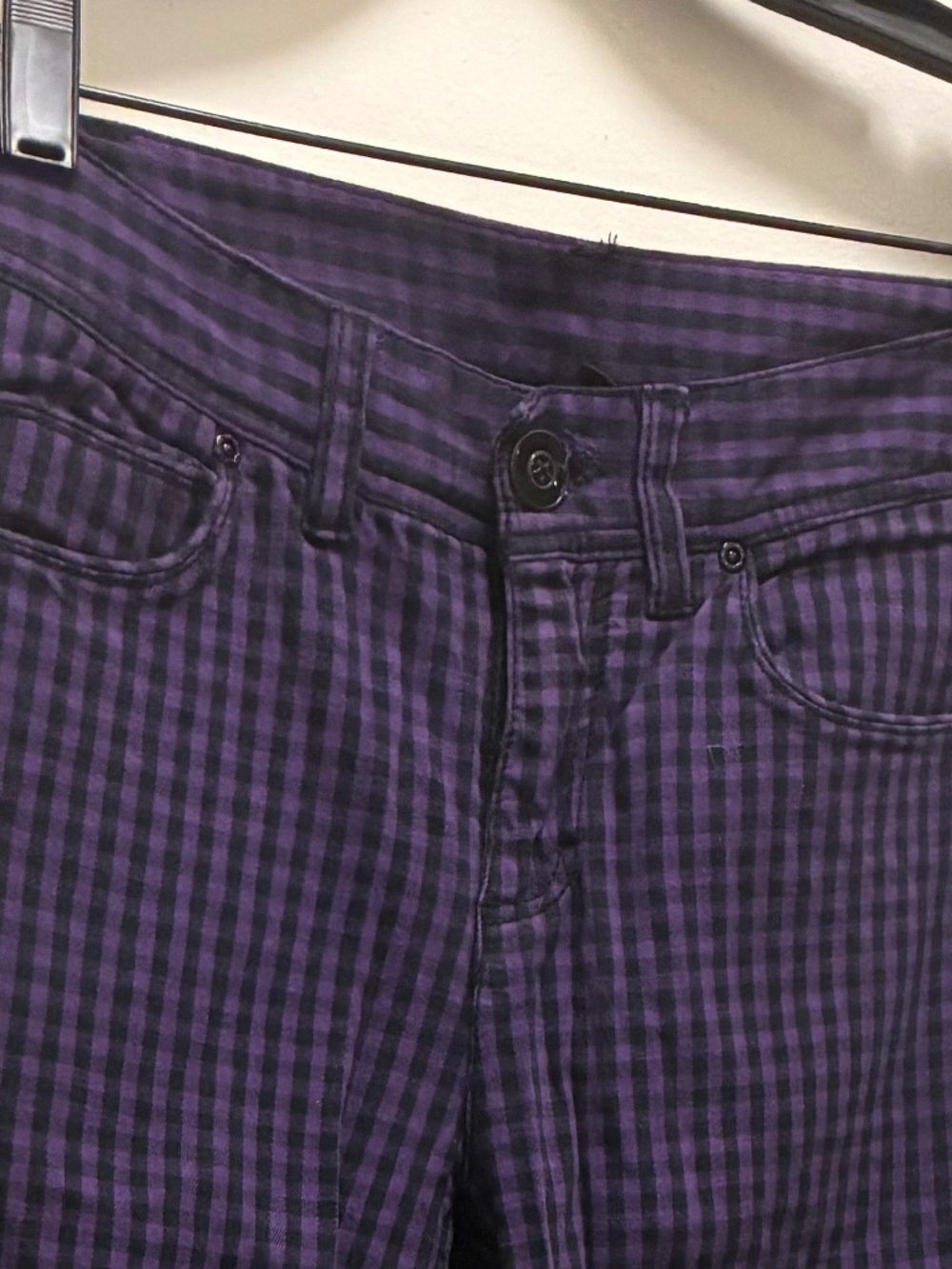Divided/H&M Low-Rise Skinny Jeans – Purple & Black Striped